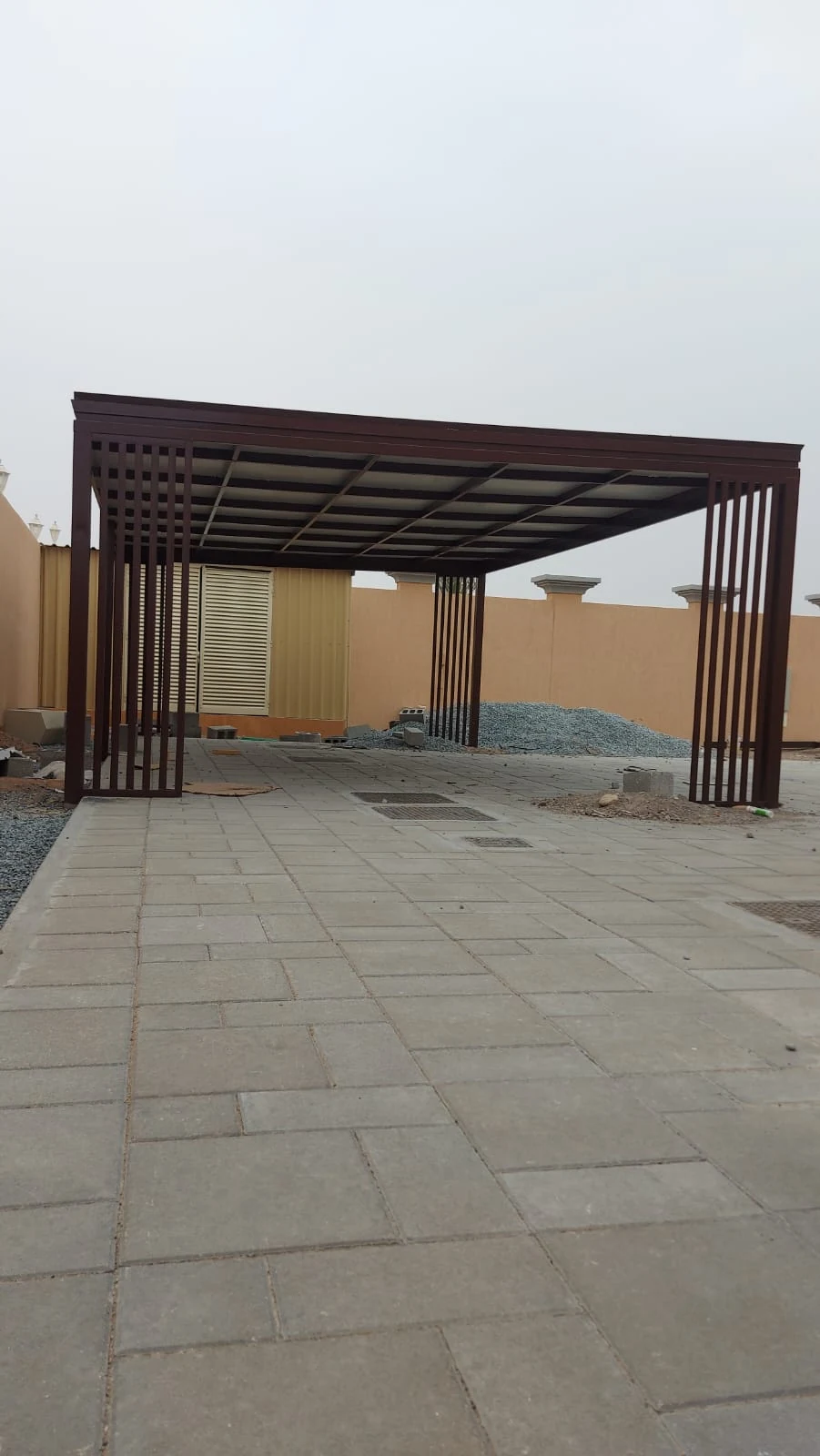 Courtyard canopy viewed through an entrance
