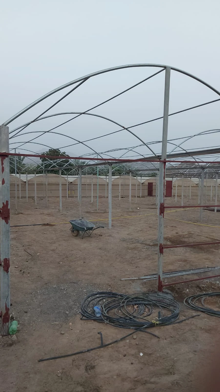Metal framework under construction