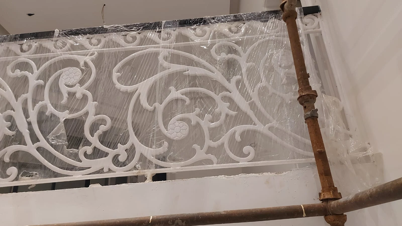 Decorative railing scrollwork