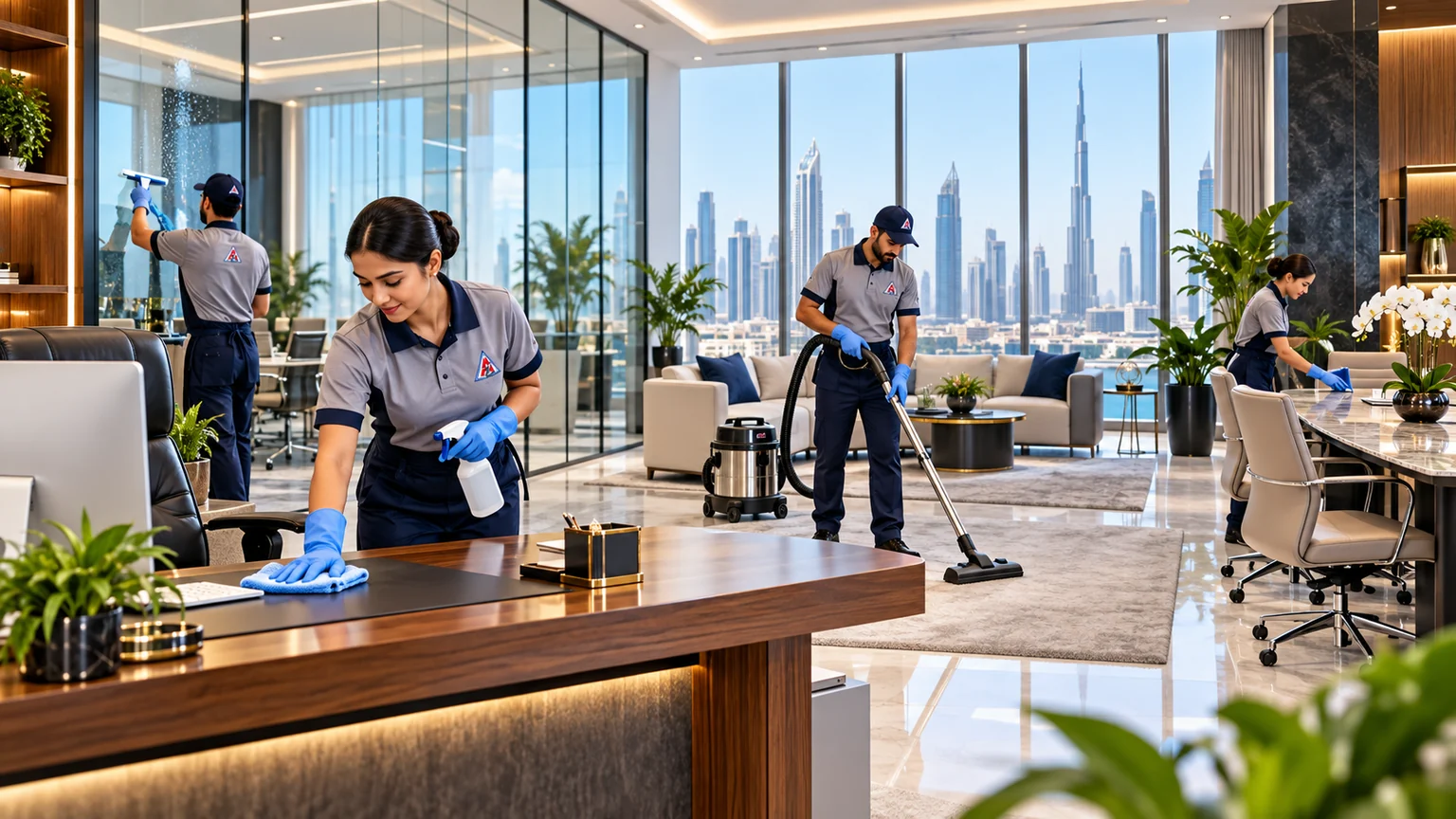 Private & Government Offices cleaning service scene