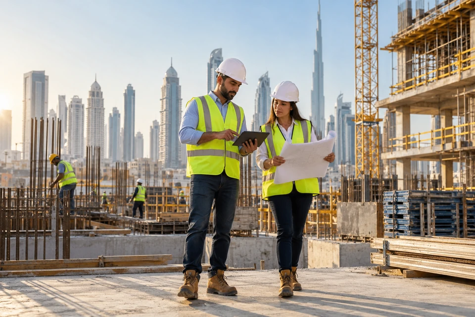 Construction workers sector representative photography