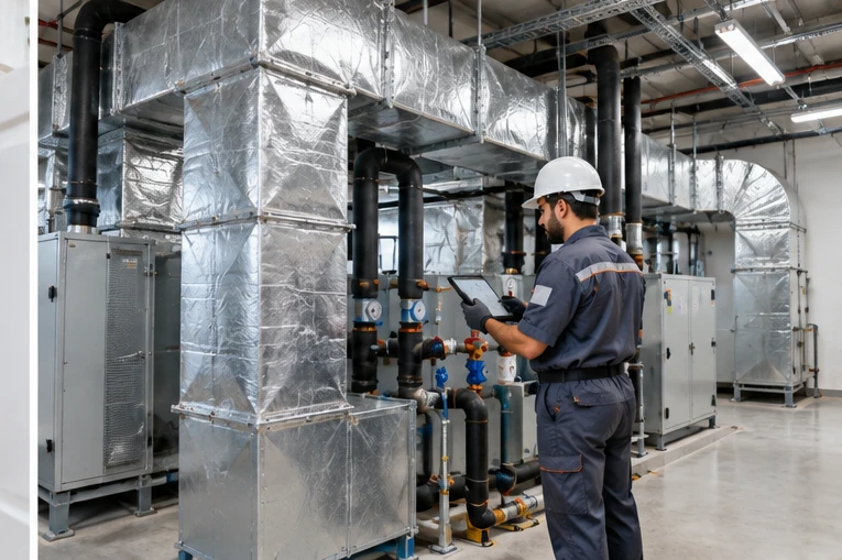 HVAC and maintenance service scene
