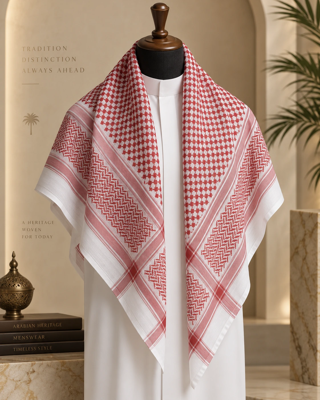 Traditional Arabic Shawls — illustrative generated men’s accessory image, displayed uncropped