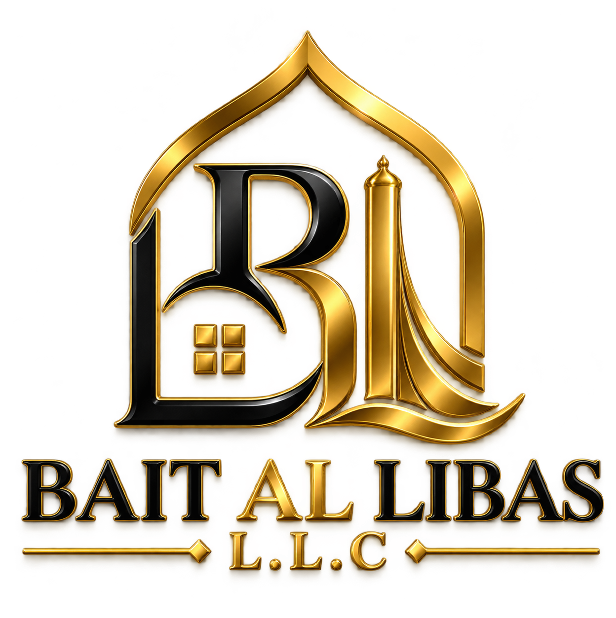 BAIT AL LIBAS premium gold logo