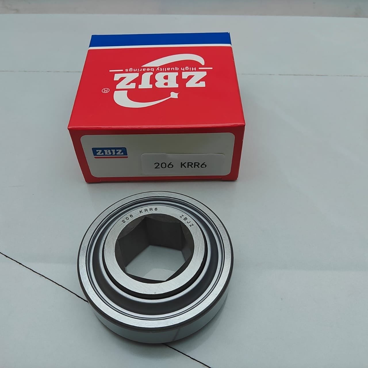206 KRR6 Agricultural insert bearing — ZBJZ branded box and bearing