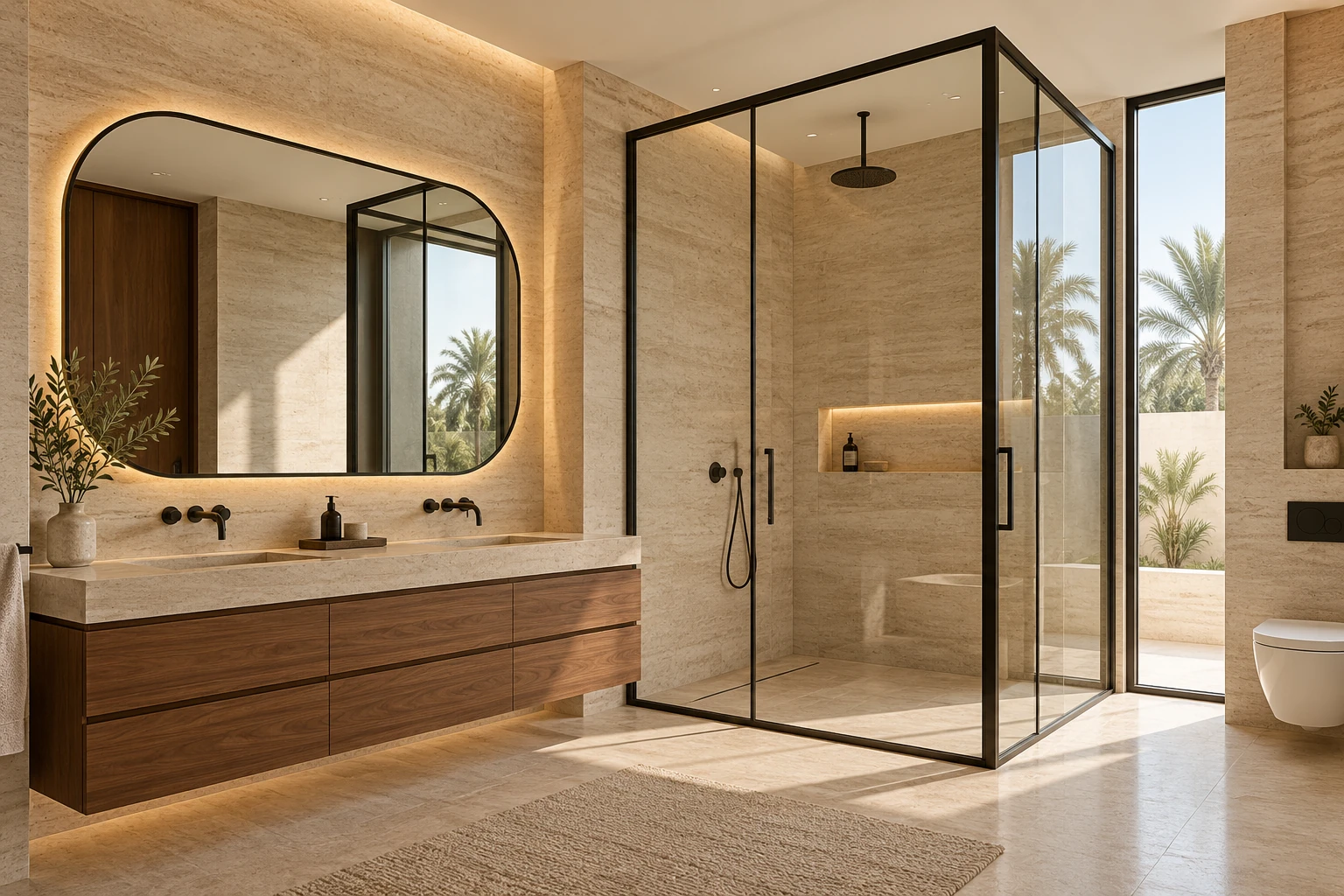 Aluminium, glass and interior design inspiration — illustrative design