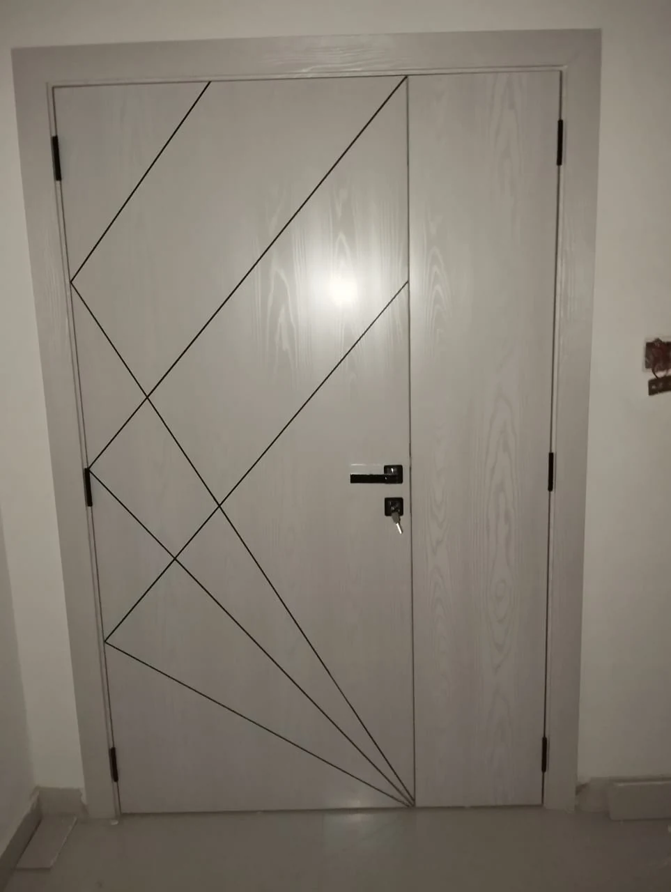 Geometric interior door