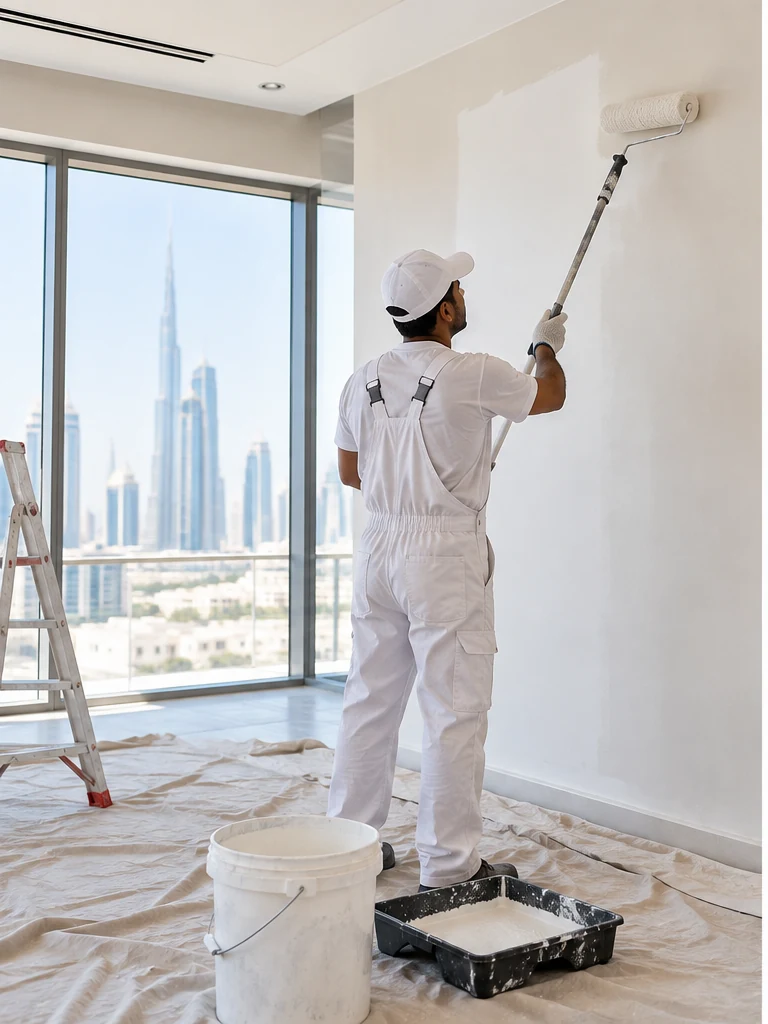 Interior wall painting work