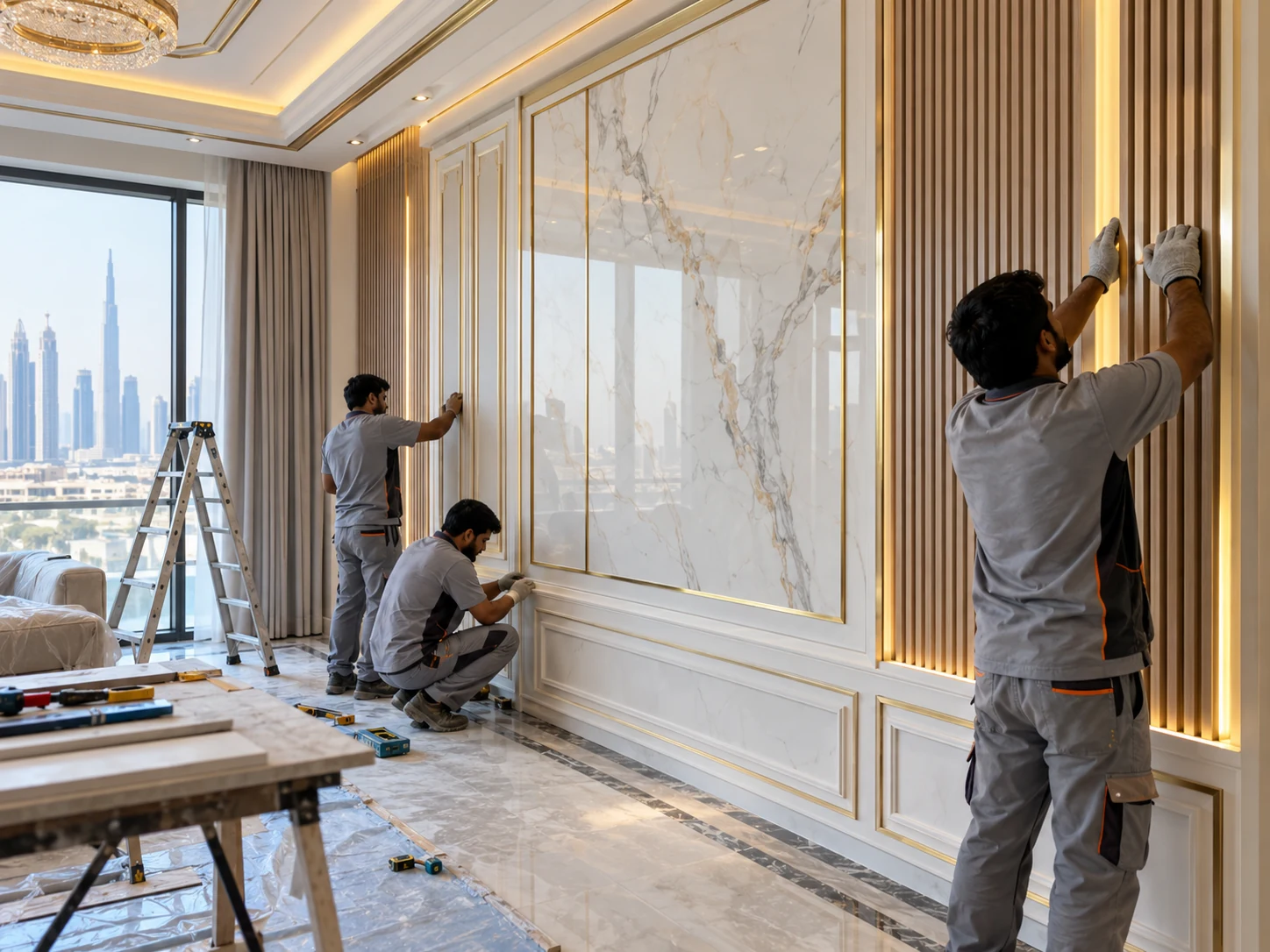Decor work — relevant technical service photograph