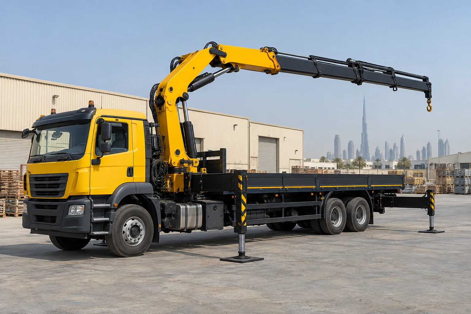 Representative crane truck in a UAE industrial setting