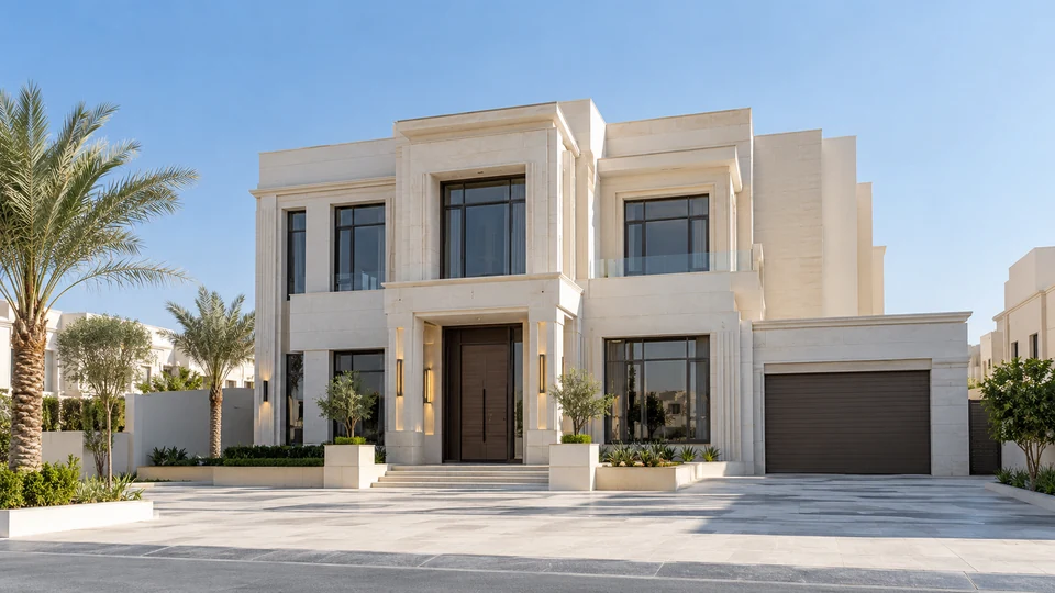 Contemporary architecture in a Gulf setting
