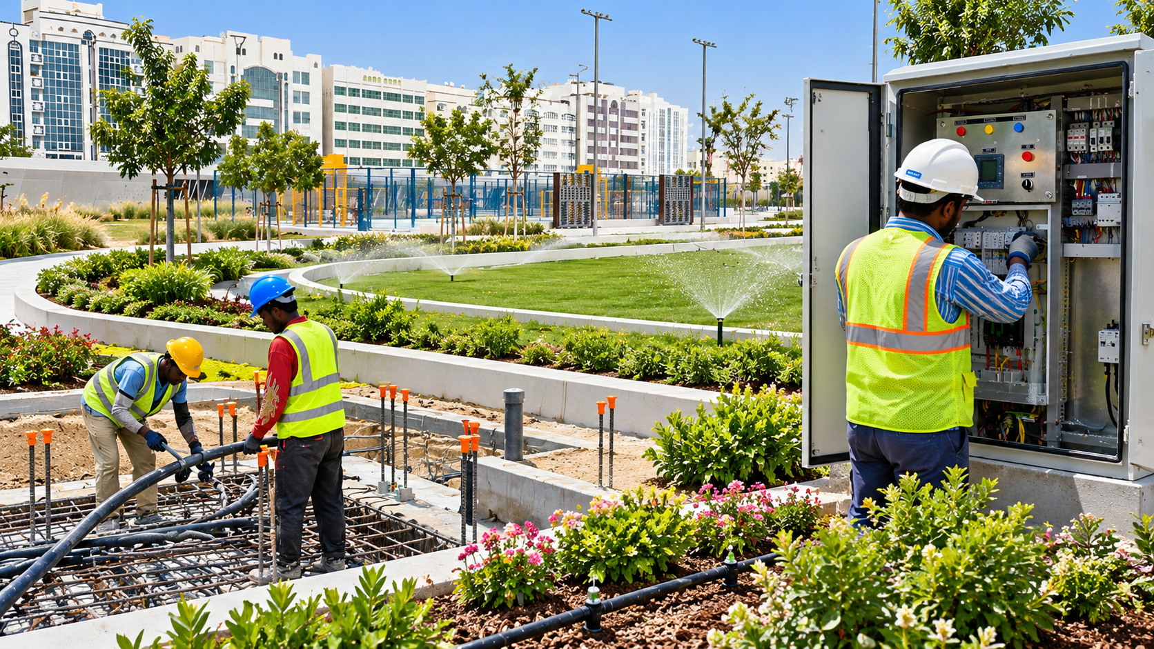 HGM irrigation, landscaping and technical site services in Abu Dhabi