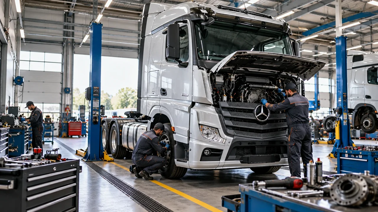 Heavy truck workshop environment