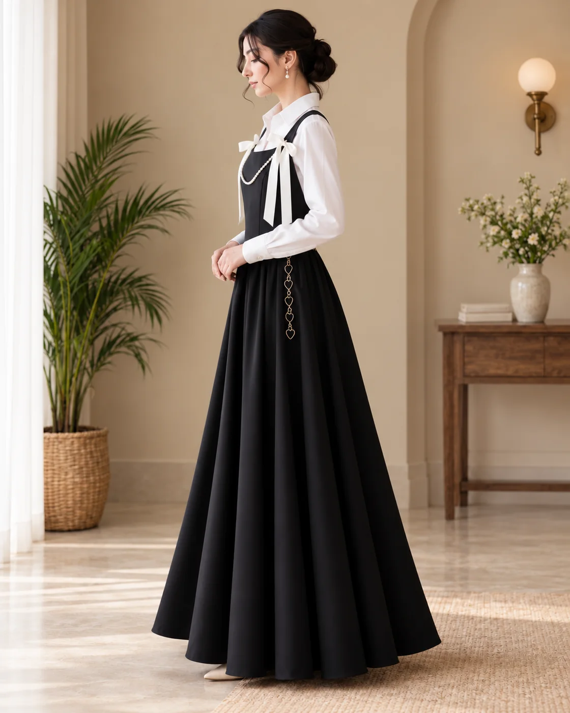 Black set side profile
