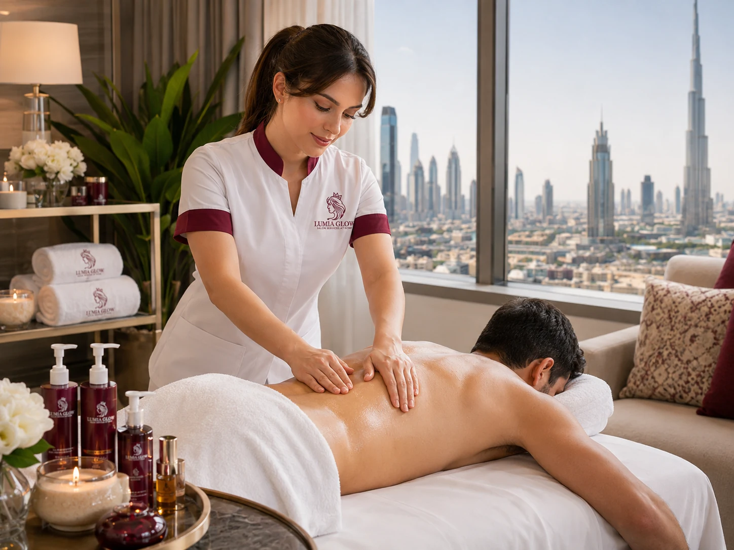 Lumia Glow Hot Oil Massage home service in Dubai