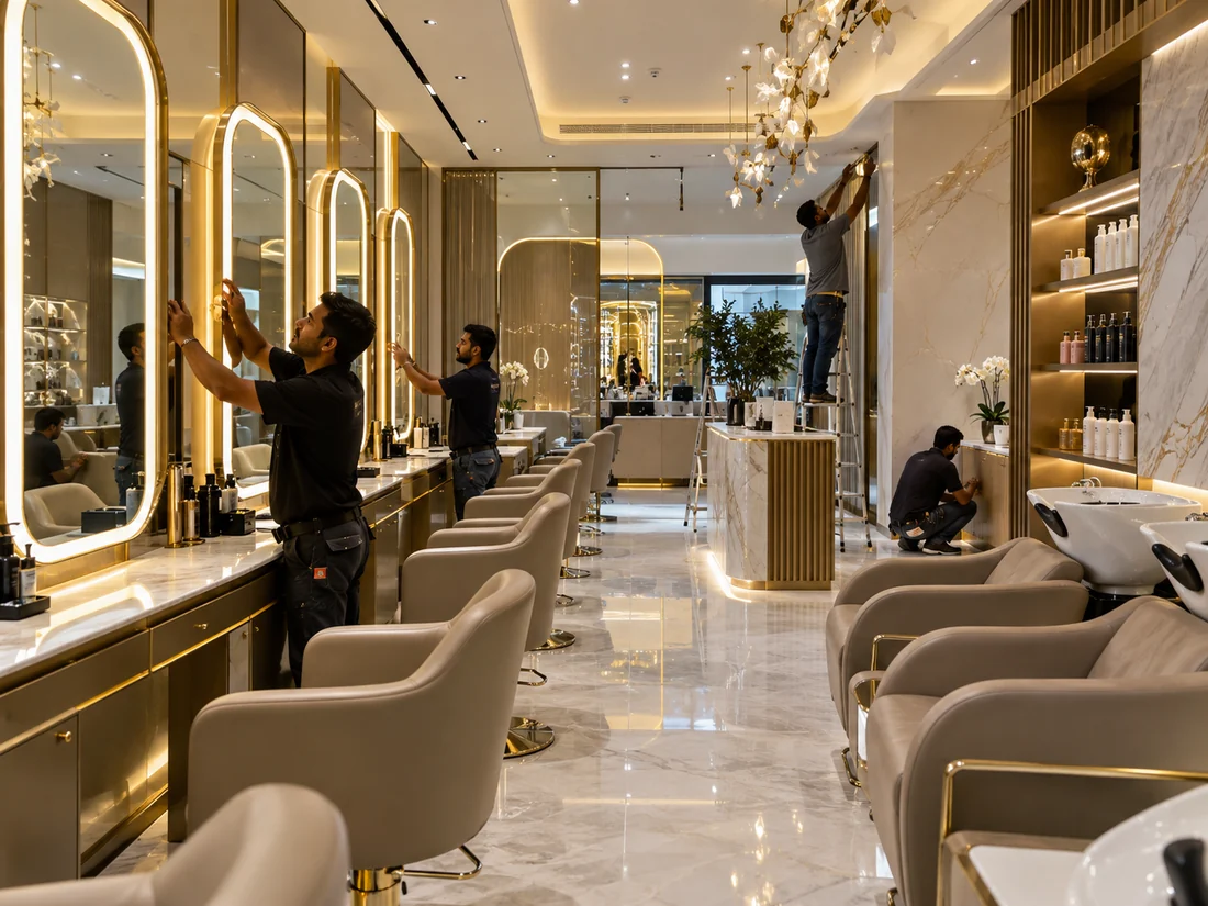 Ladies and Gents Saloon Renovation interior