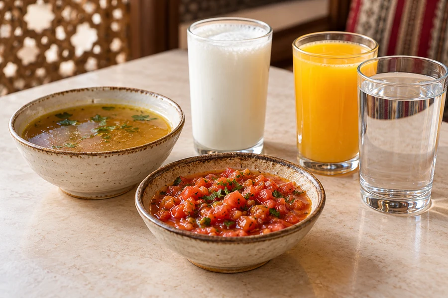 Sauces / Soups / Drinks selection
