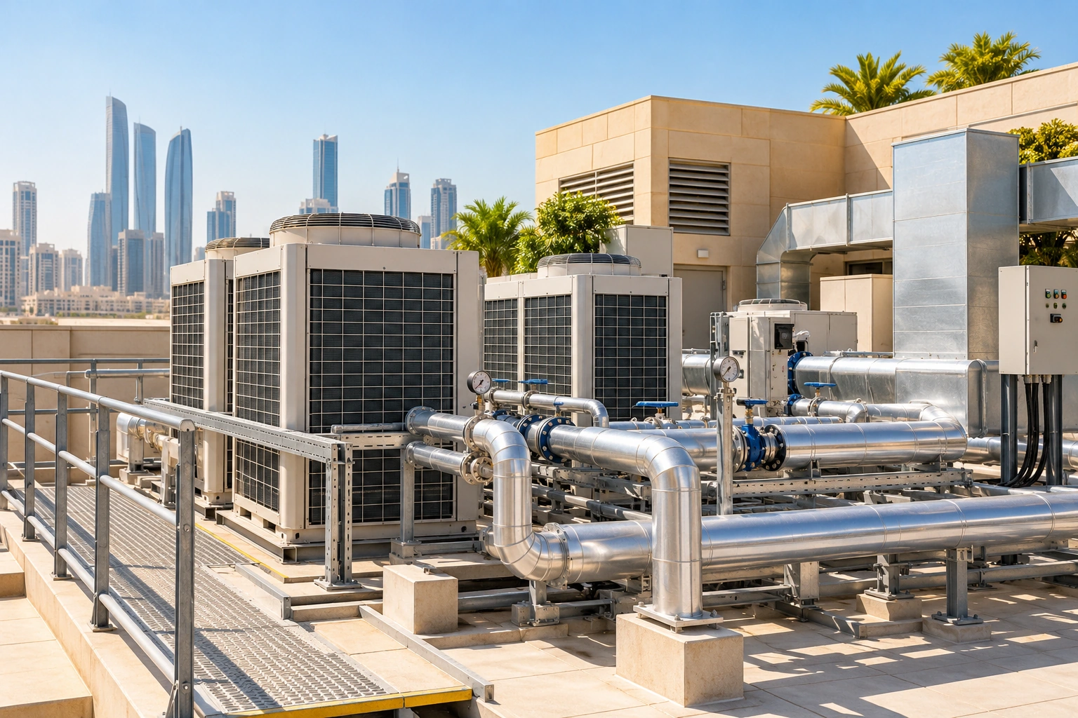 Rooftop building mechanical equipment
