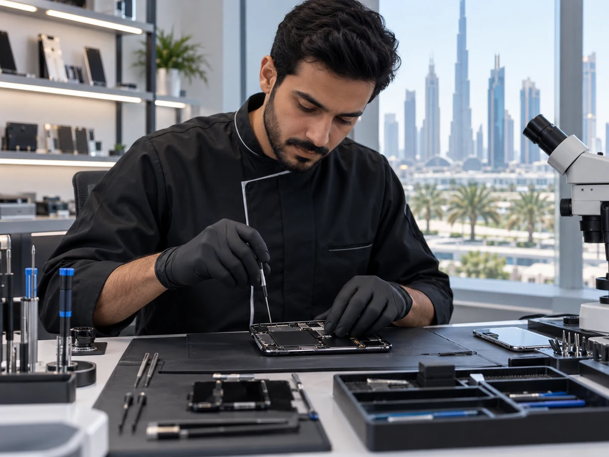 Smartphone repair technician