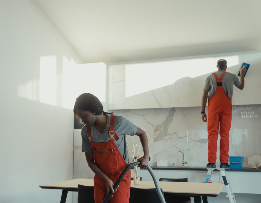 Cleaning equipment and materials used on site