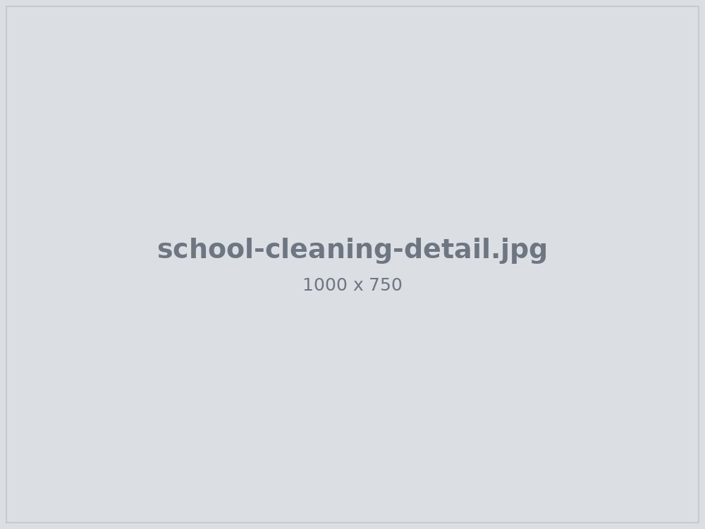 School cleaning of a classroom and corridor