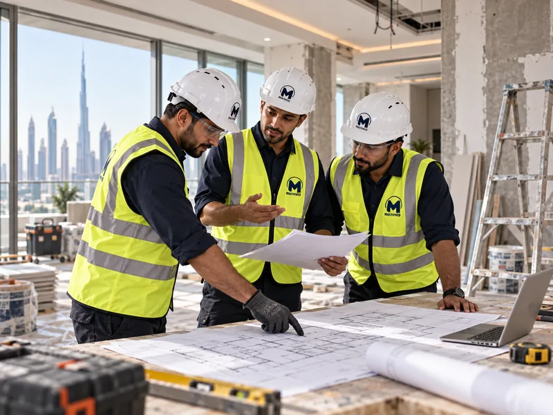 Multi Fix team reviewing technical work in Dubai