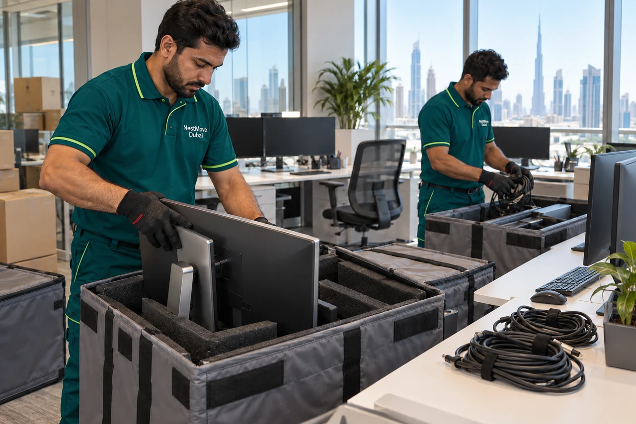 Office Moving service scene in Dubai