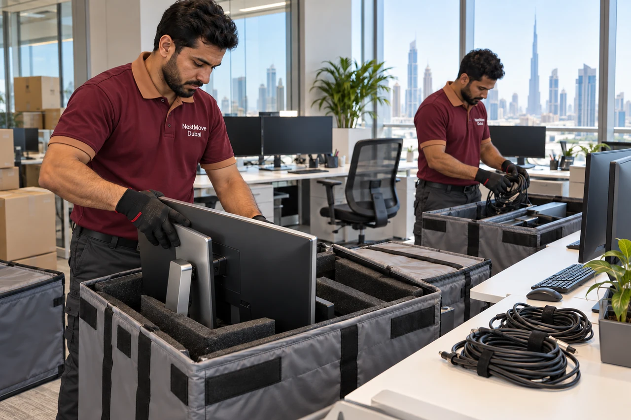 Office Moving service scene in Dubai