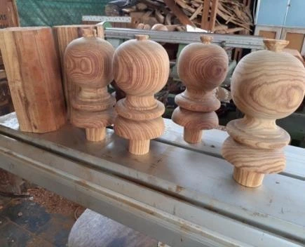 Turned wooden details