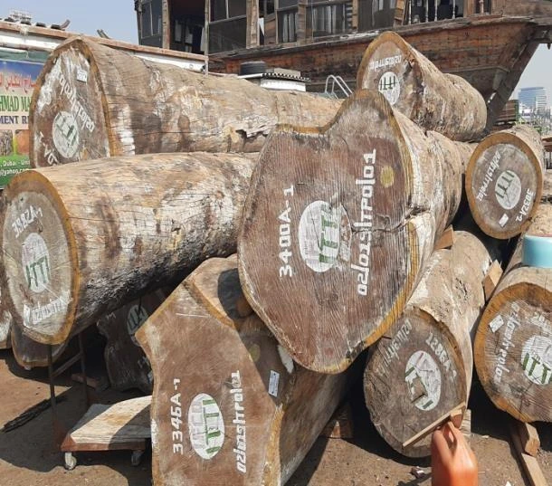 Natural timber logs