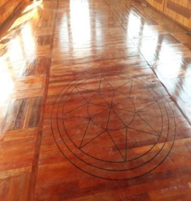 Polished timber flooring