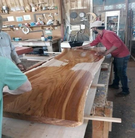 Natural table top finishing