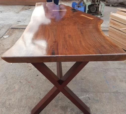 Live-edge wooden table