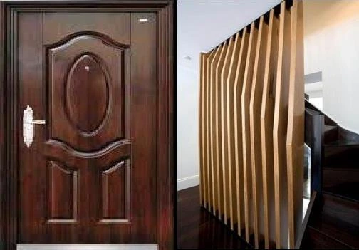 Wooden door and wall finish