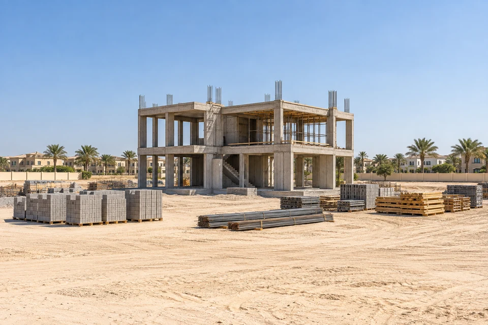 Illustrative complete villa structural frame