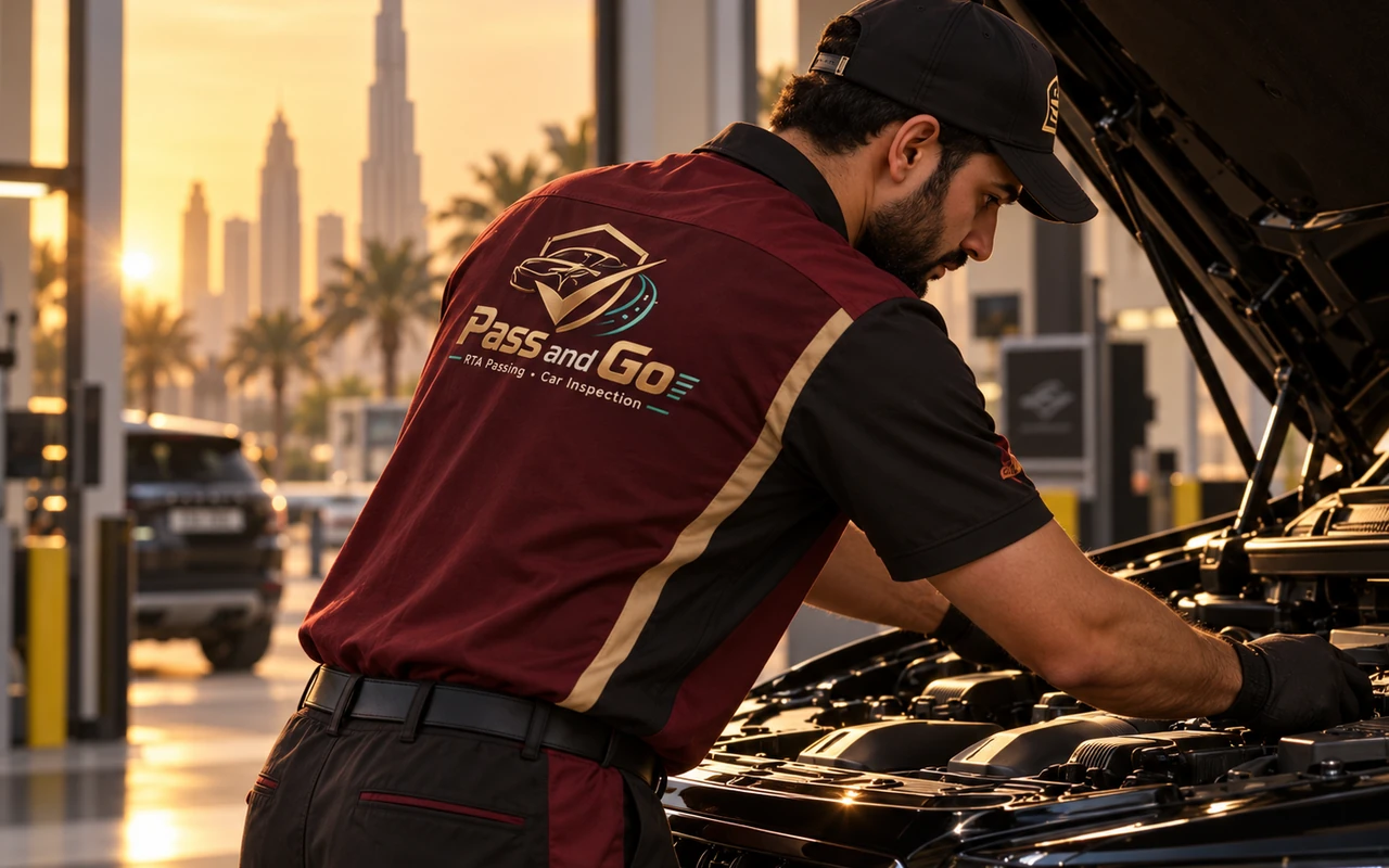 Vehicle inspection service with a technician