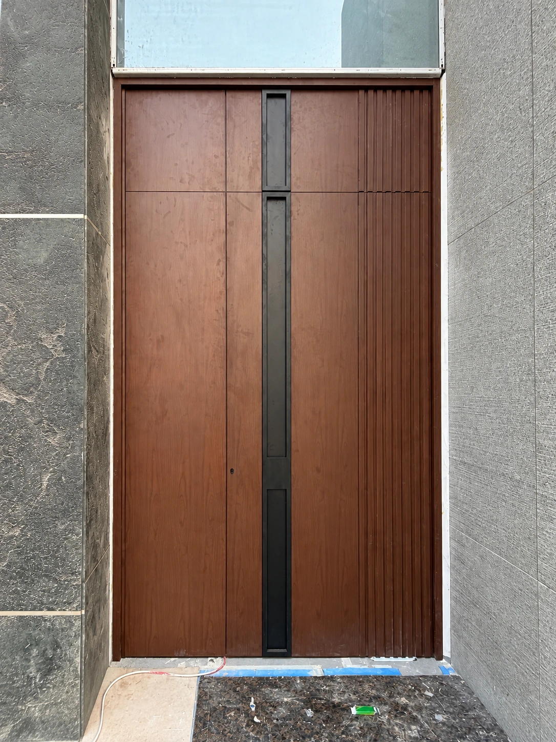 Wood-finish entrance — client project