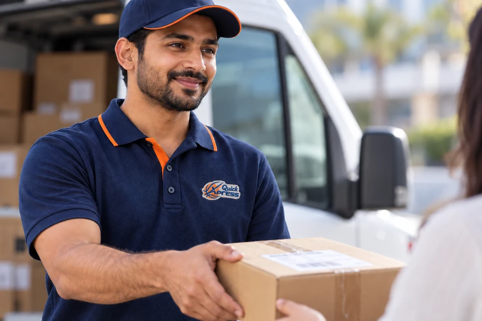 Door-to-door delivery — illustrative service scene