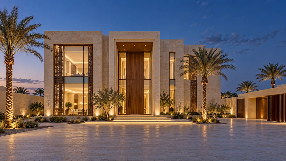 Representative Saudi Arabian construction and business scene