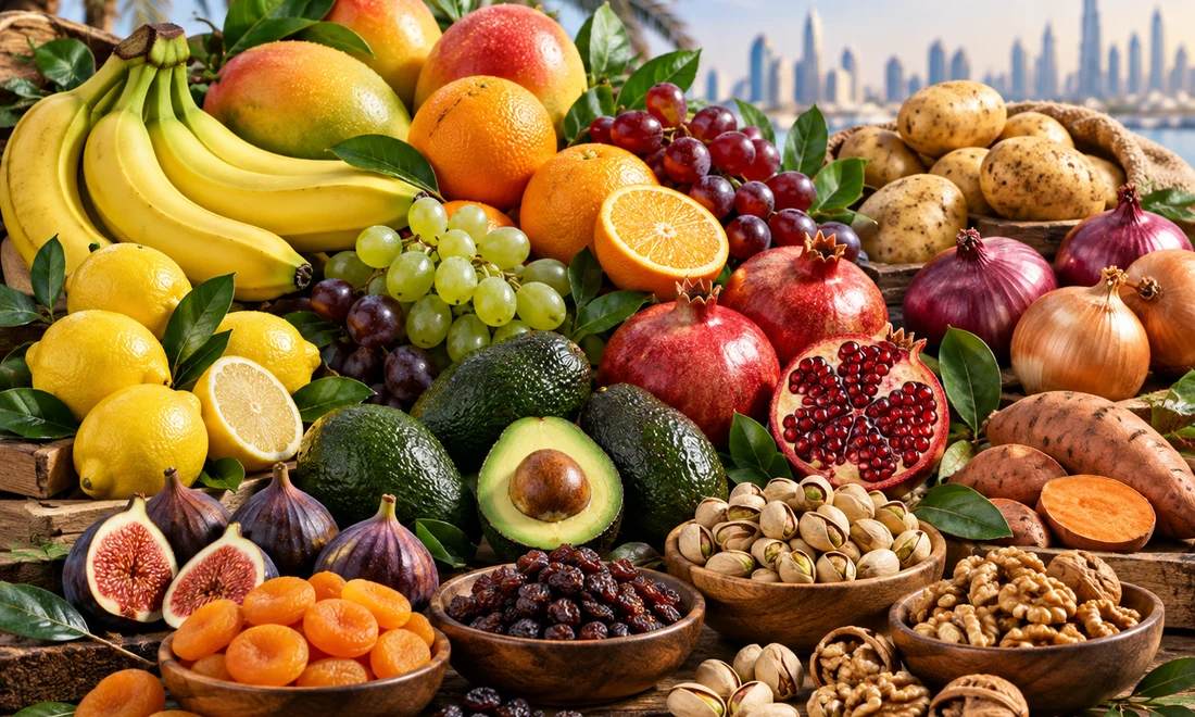 Fresh produce, foodstuff and dry goods supply