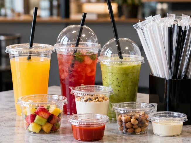 Clear Cups & Straws
