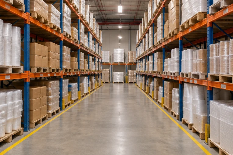 Wholesale packaging products in warehouse