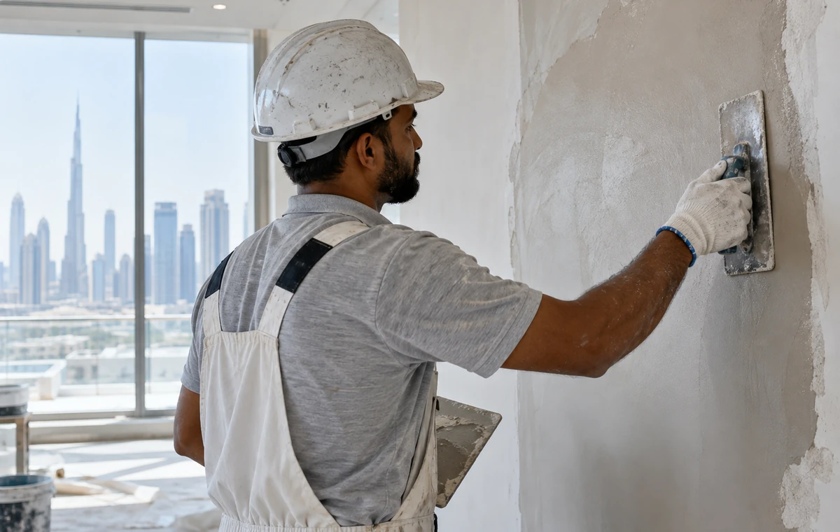 Plaster Works work in a Dubai interior