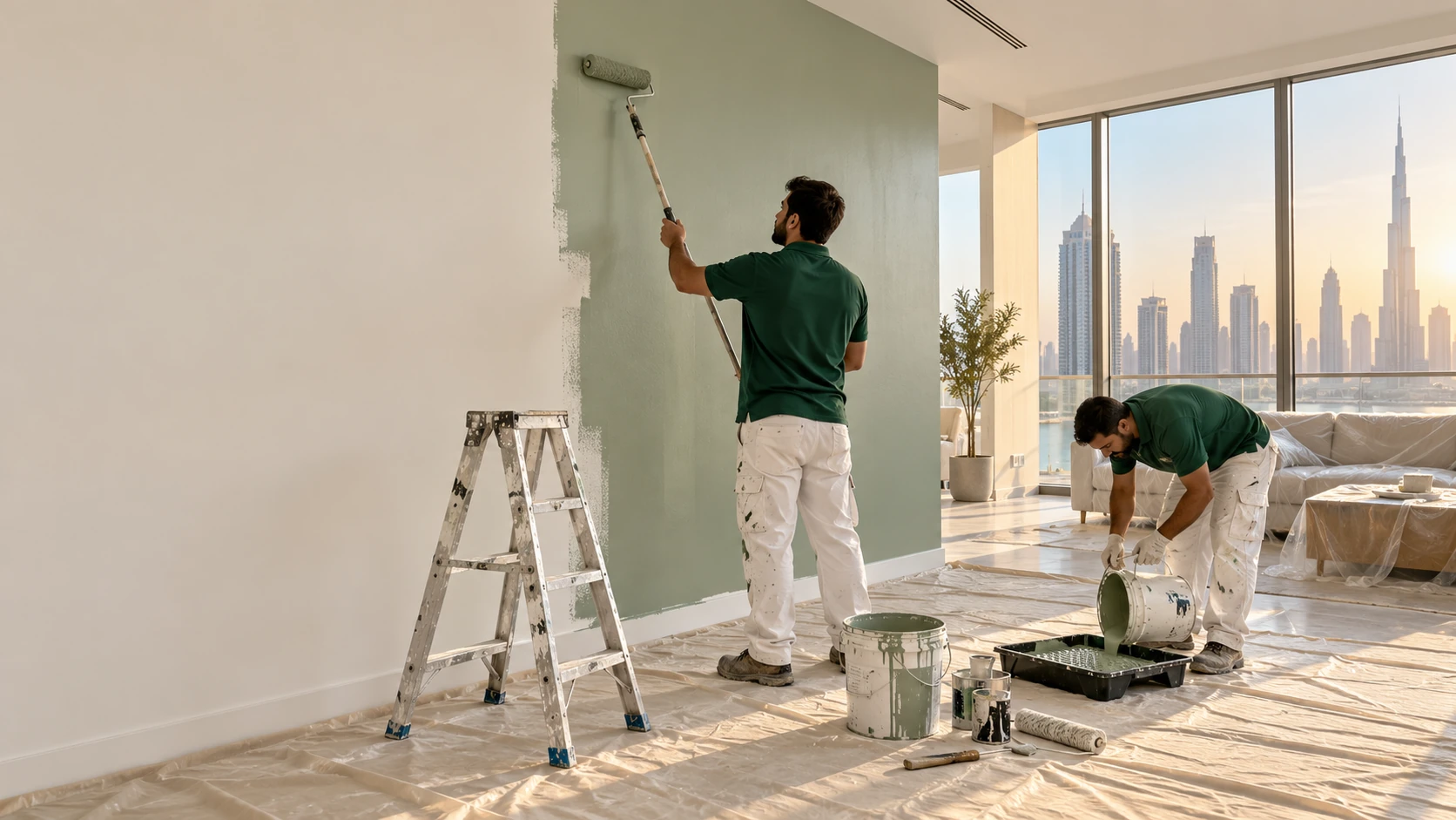 Painting work in a Dubai property
