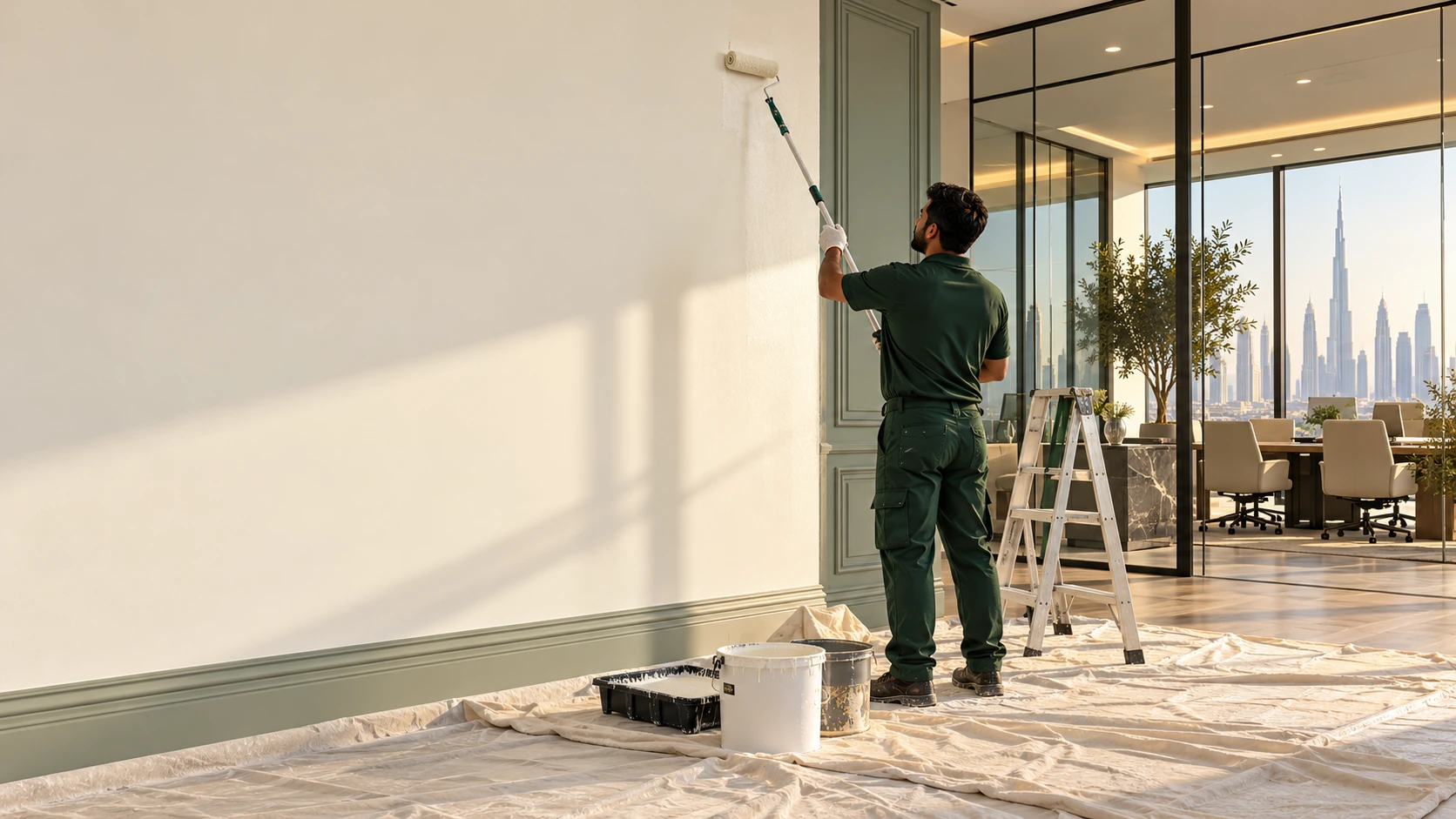 Another painting setting in Dubai