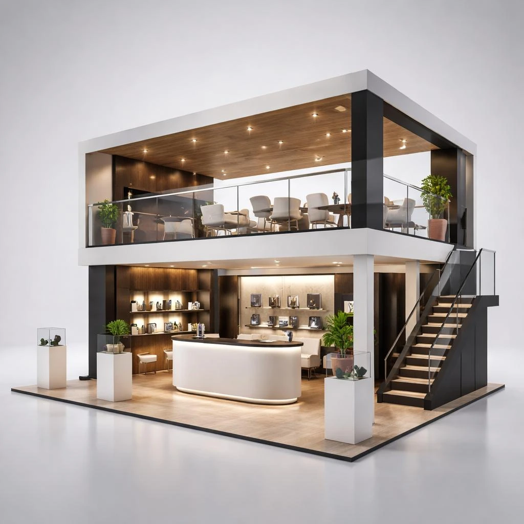 Warm finishes across two levels