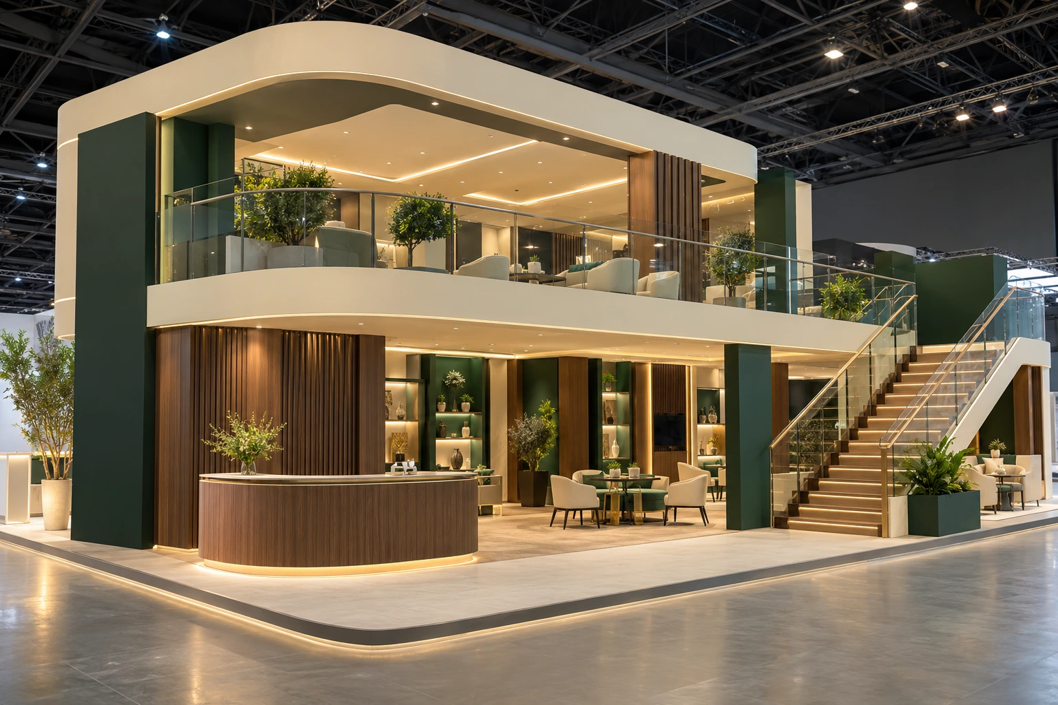 Double decker stand — illustrative architectural image