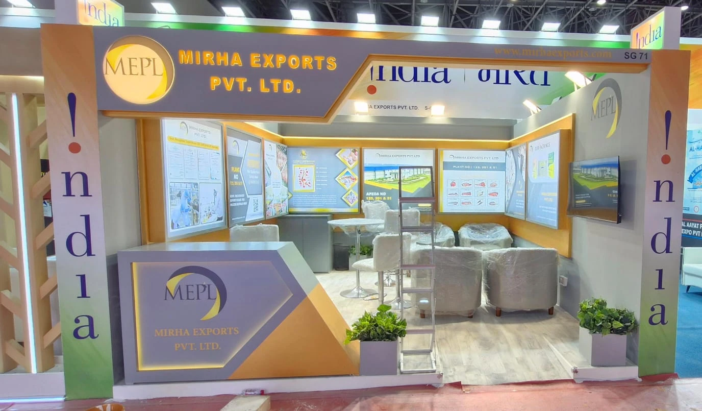 Client-supplied exhibition stand