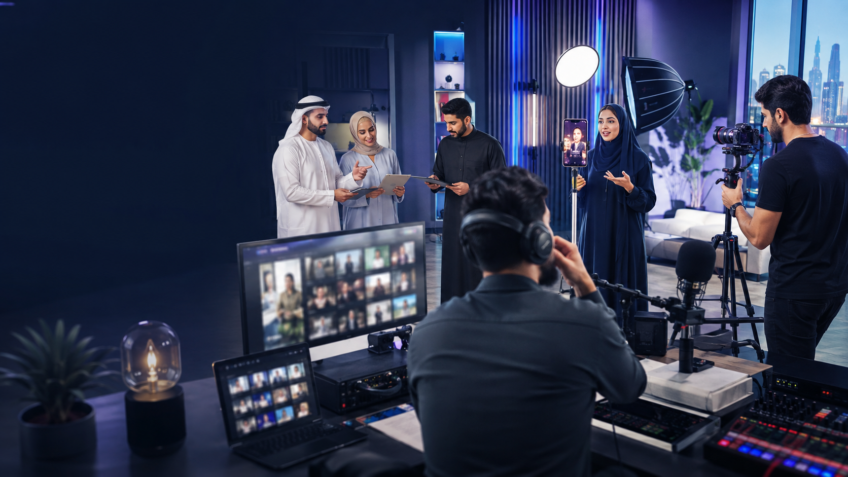 MENA creator network collaborating in a UAE studio