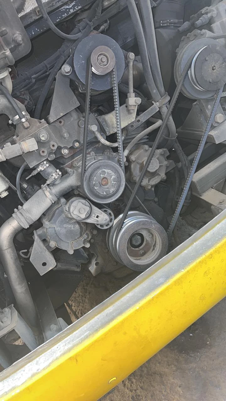 Engine belt and pulley detail